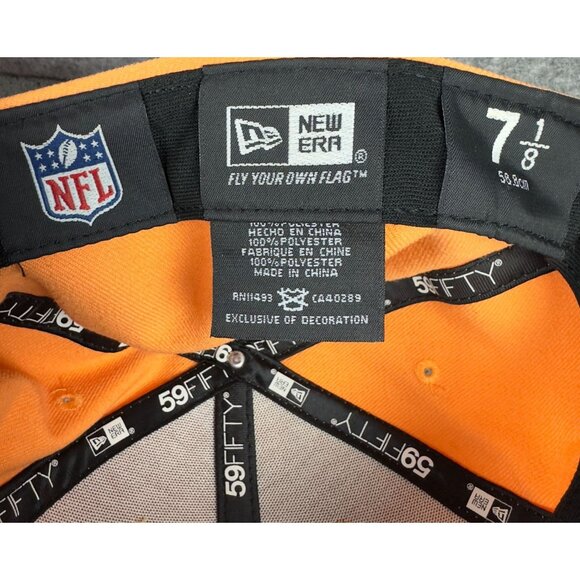 Vintage New Era NFL 59FIFTY Tampa Bay Buccaneers Snapback Cap Size 7 1/8 Orange - Picture 11 of 13